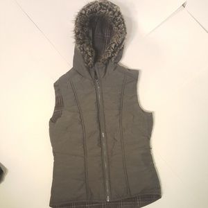 Prana grey puffer vest reversible Small